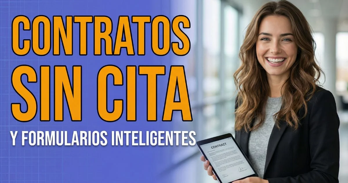 Contratos sin cita previa y formularios de reserva más inteligentes