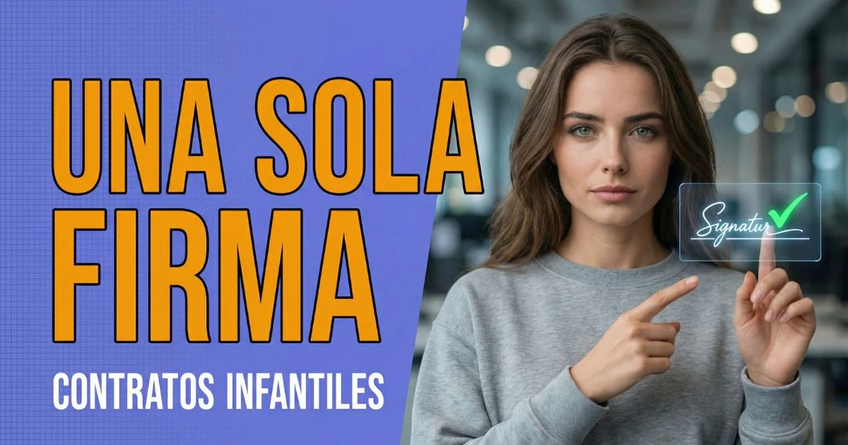 Contratos con menores: ahora basta una sola firma