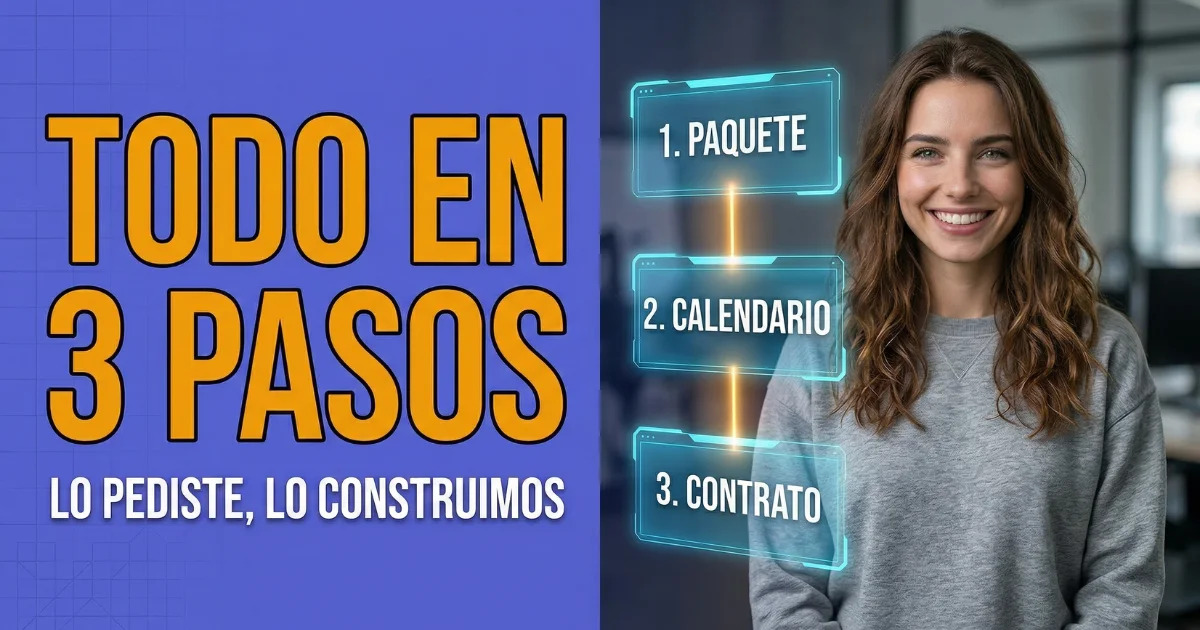 Paquetes, calendarios y contratos: todo en tres pasos